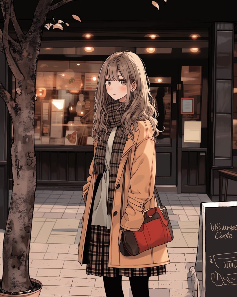 オシャレなコート女子１