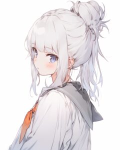 銀髪女子０