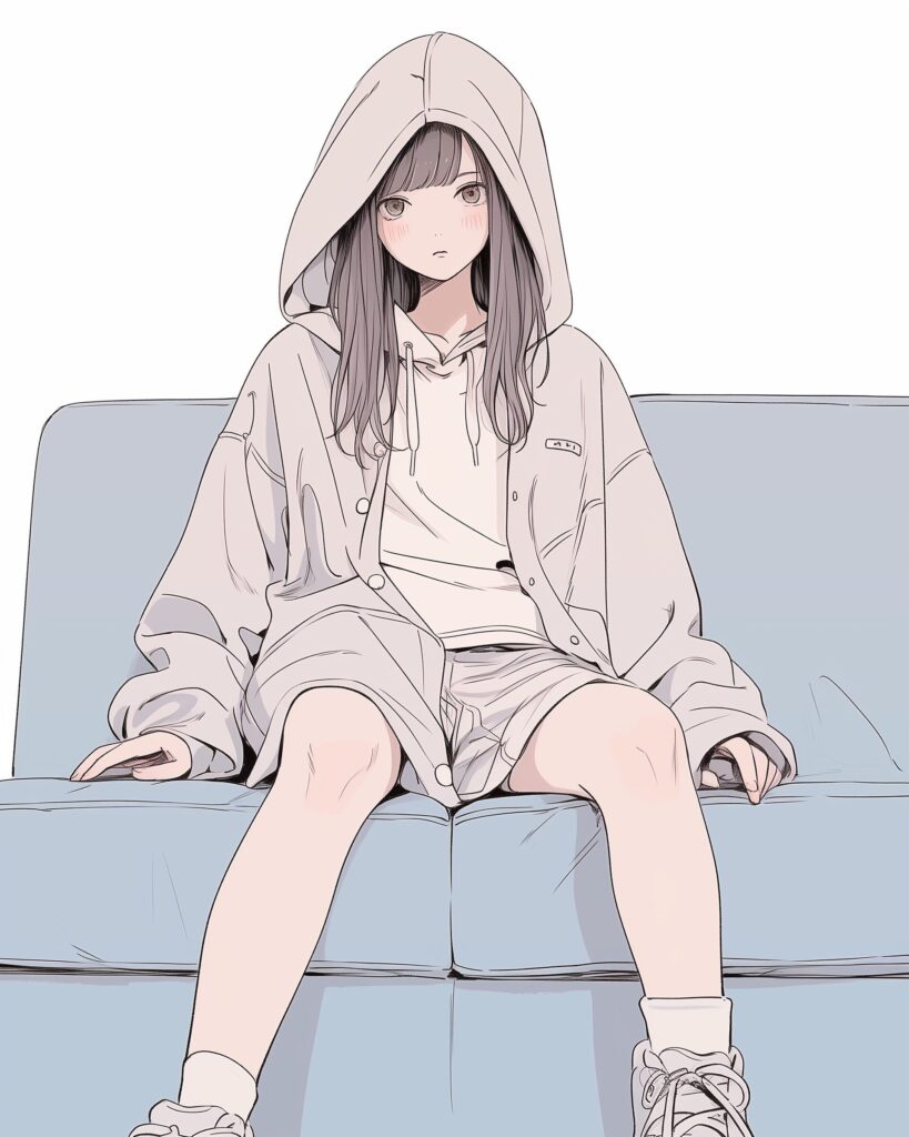 パーカー女子０