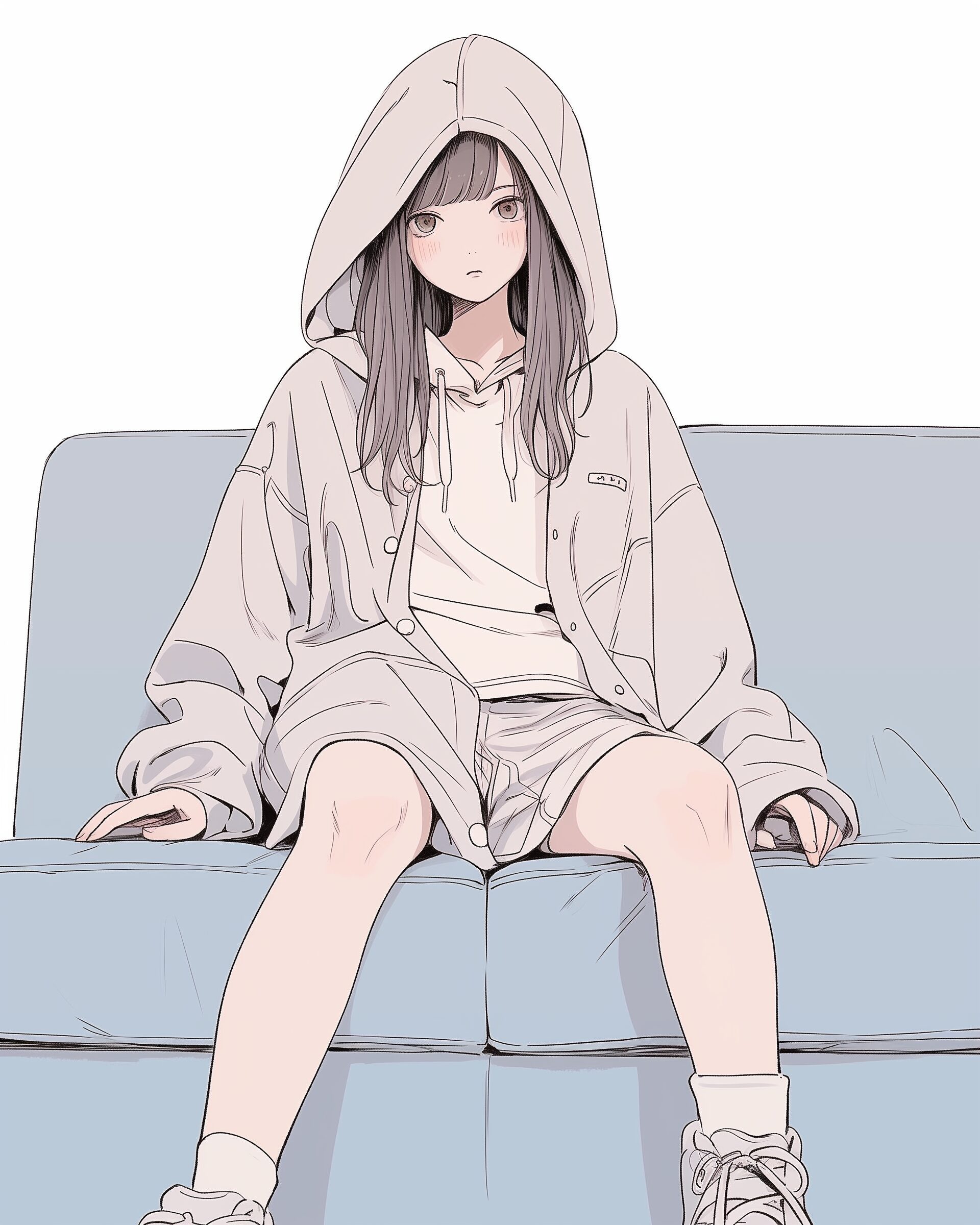 パーカー女子０