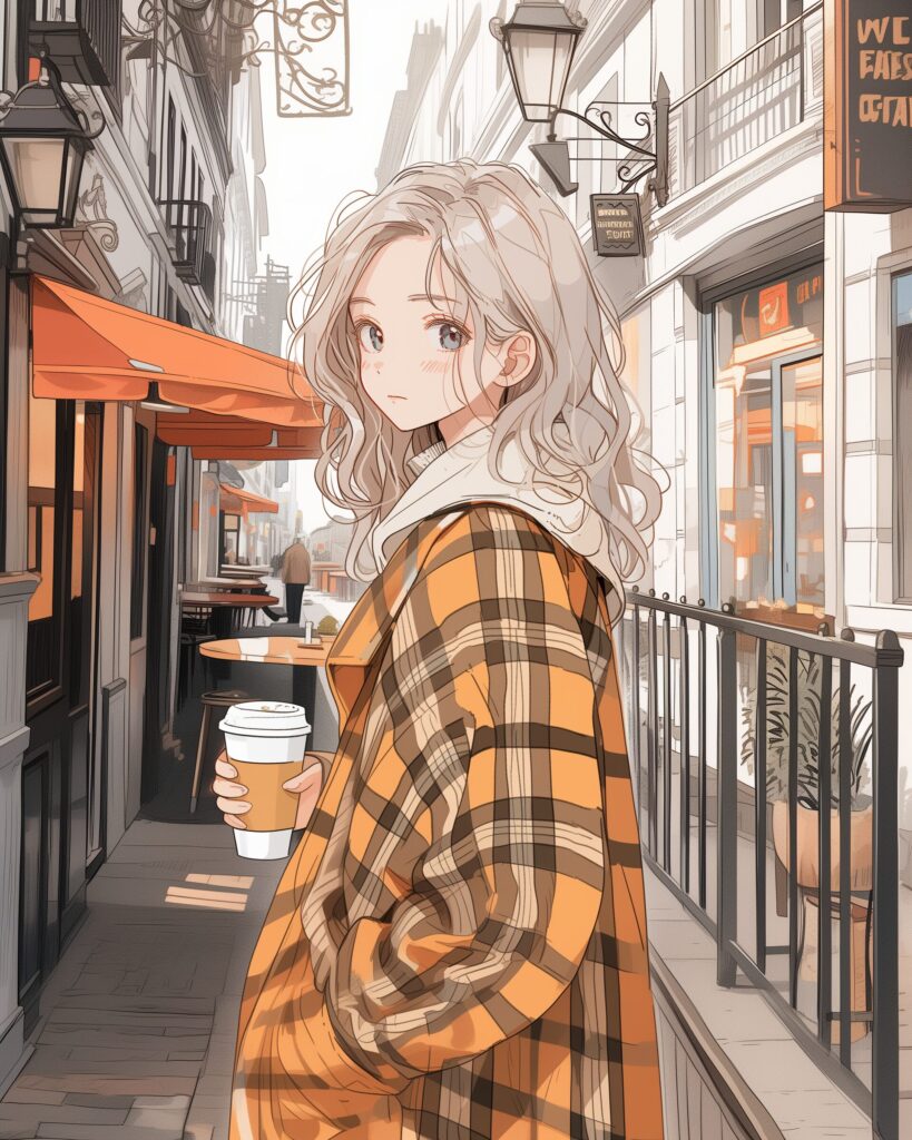 オシャレなコート女子０