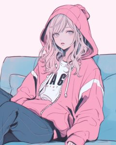 パーカー女子０