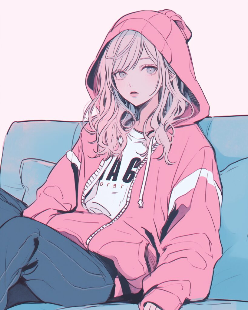 パーカー女子０