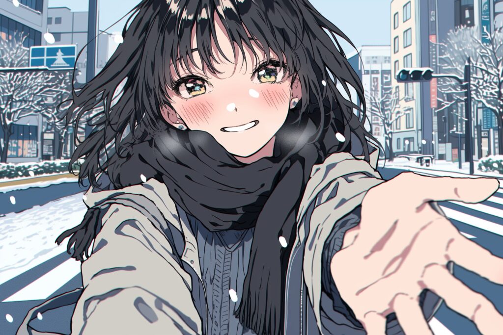 【横長】冬ファッション女子０