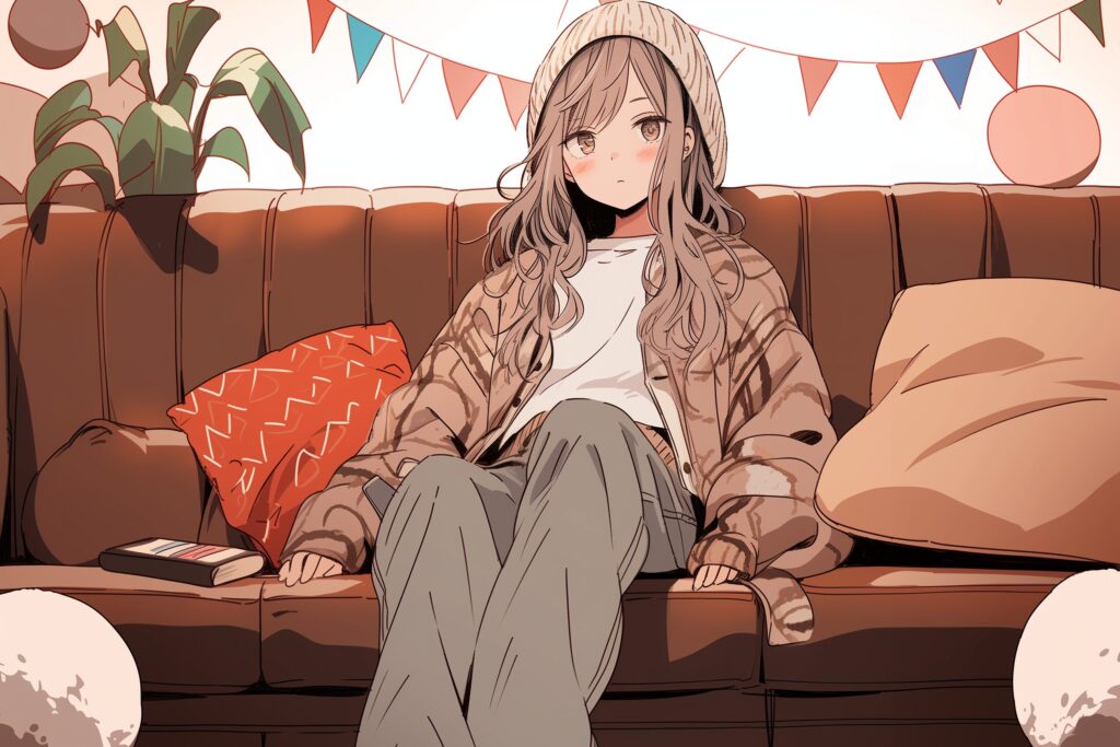 クリスマスの飾り付け女子０