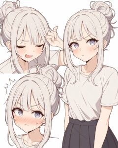 銀髪女子０
