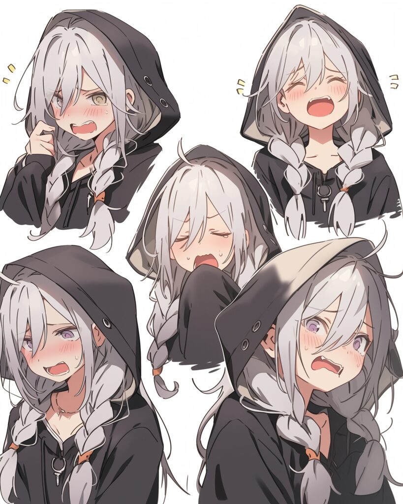 銀髪不満女子０