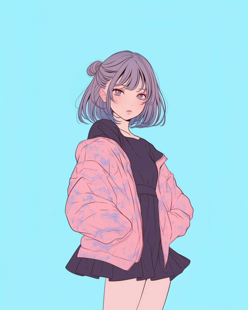 ピンクファッション女子０