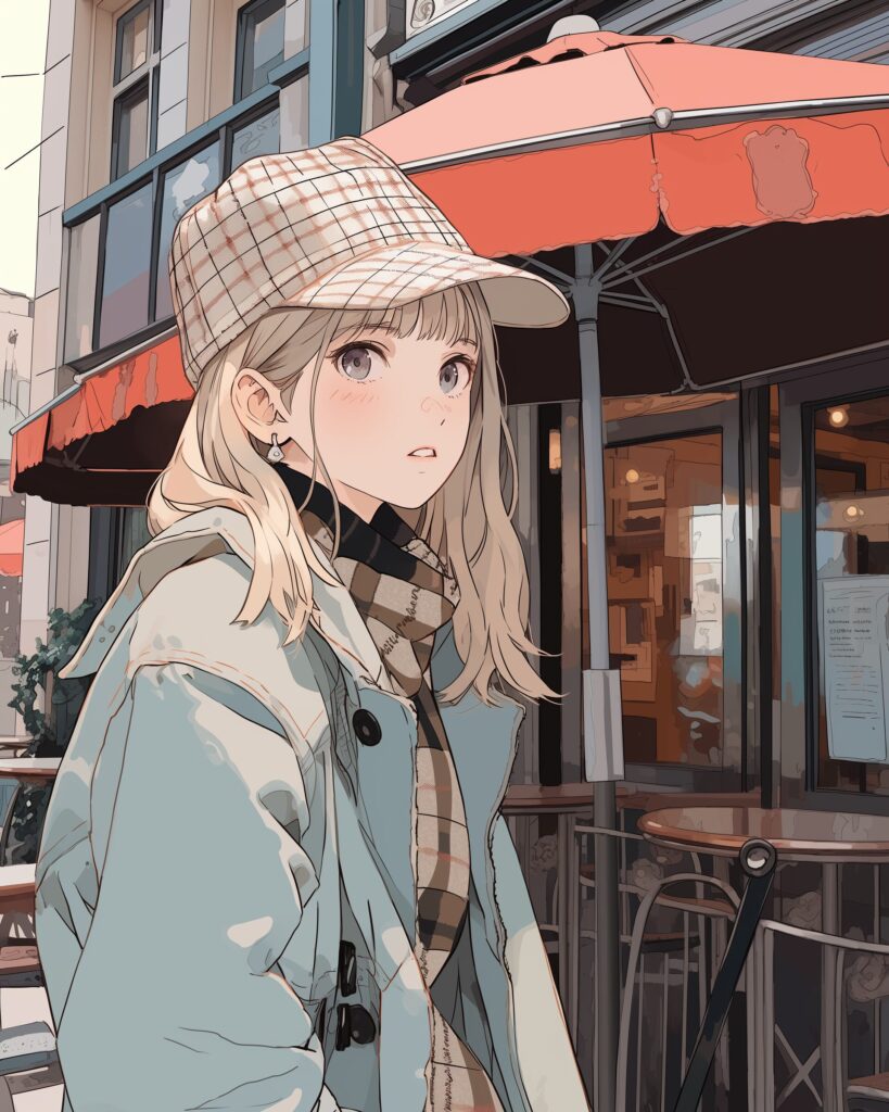 オシャレなコート女子０