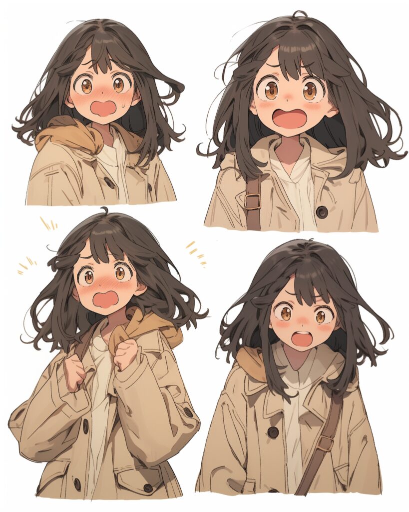 ブラウンパーカー女子０