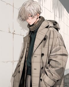 コートを着た男性０