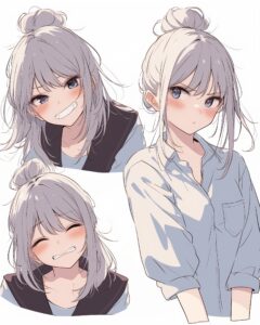 銀髪女子０