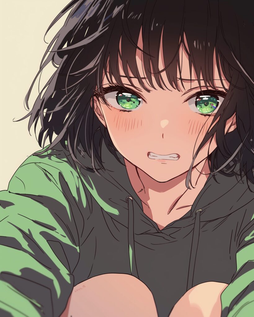 黒髪女子０