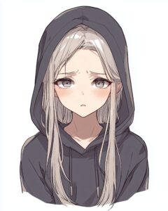 銀髪不満女子０