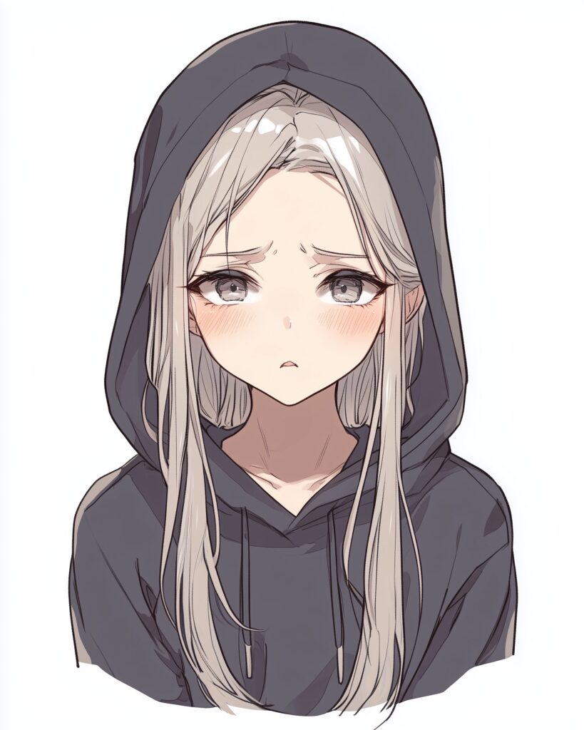 銀髪不満女子０