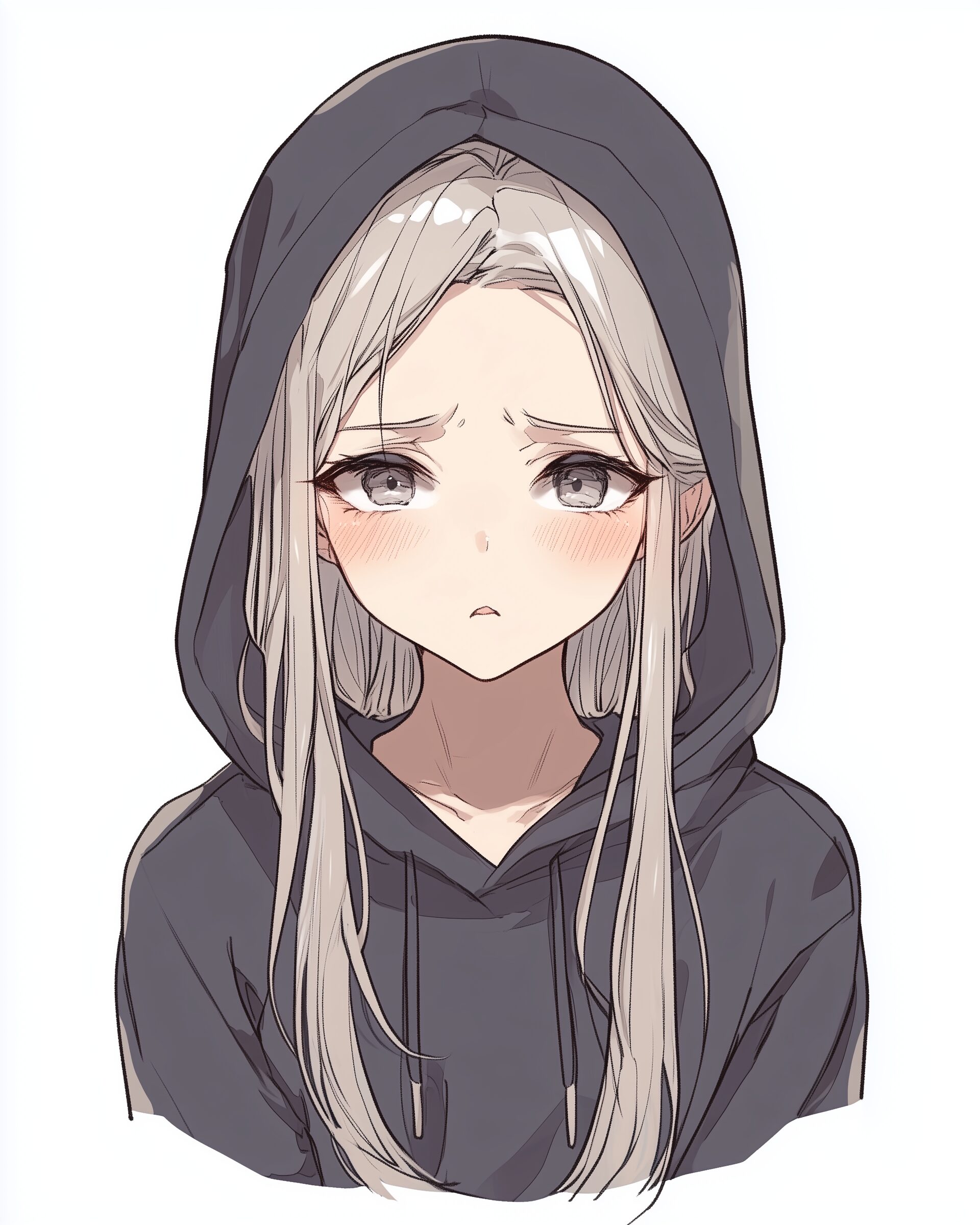 銀髪不満女子０
