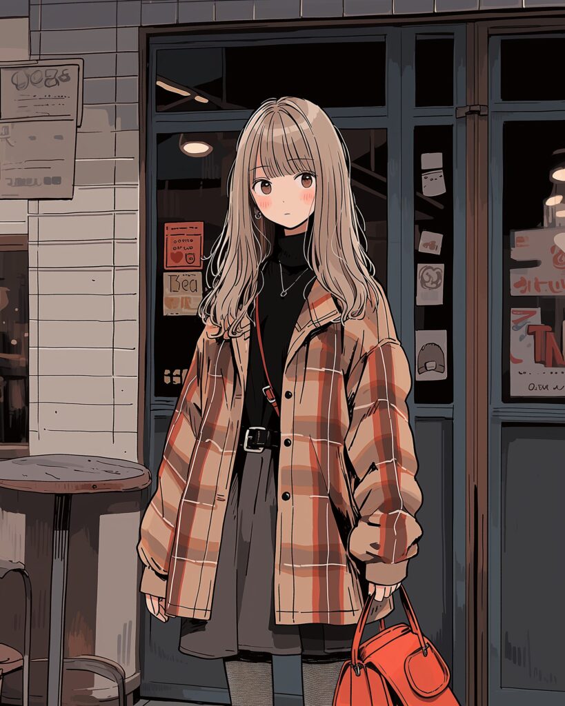 オシャレなコート女子１