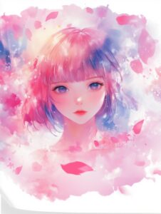 可愛い女の子・ピンク０
