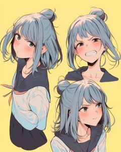 銀髪女子１