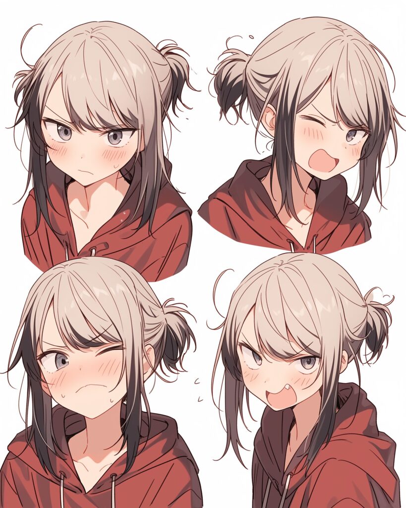 ピンクお団子ヘア女子０
