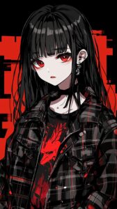 【壁紙】黒髪クール女子０