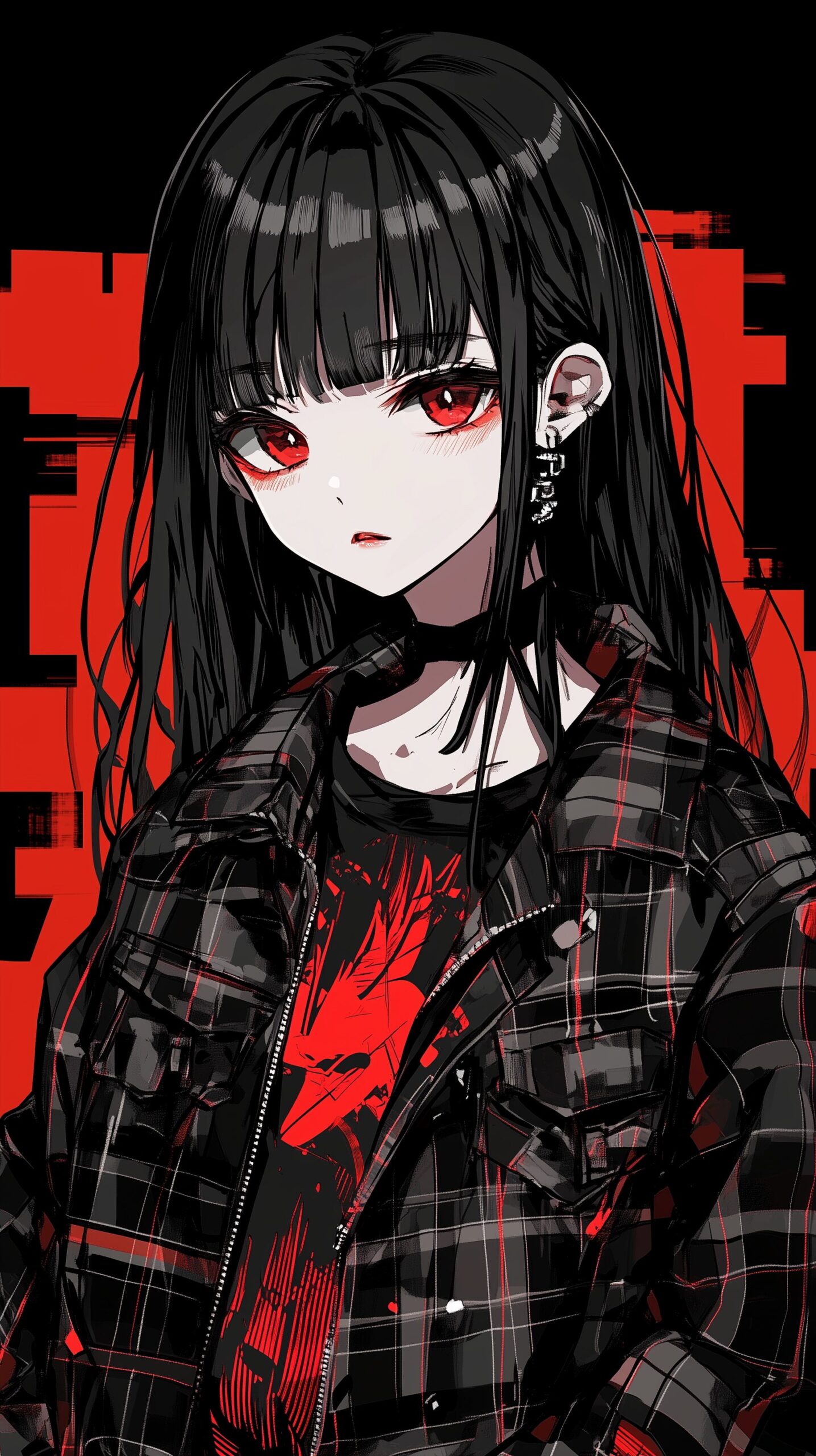 【壁紙】黒髪クール女子0