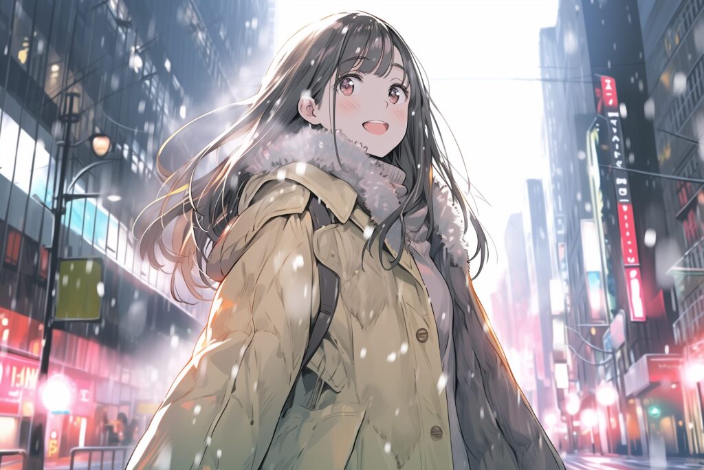 【横長】冬ファッション女子０
