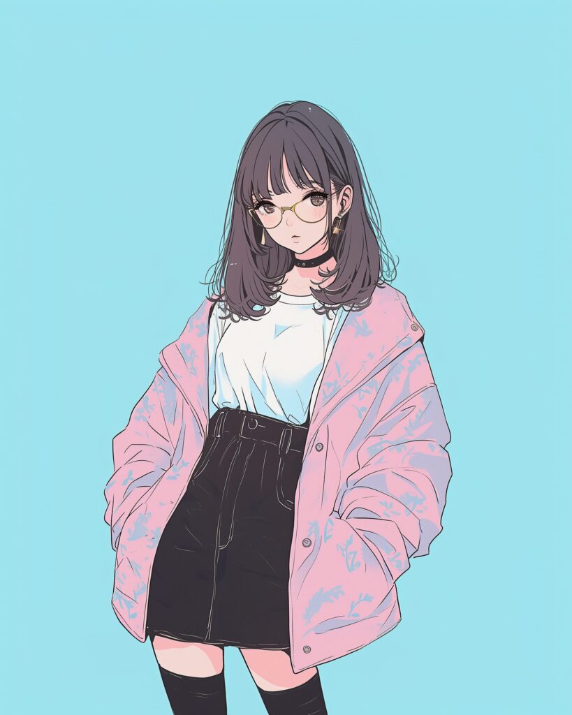 ピンクファッション女子０