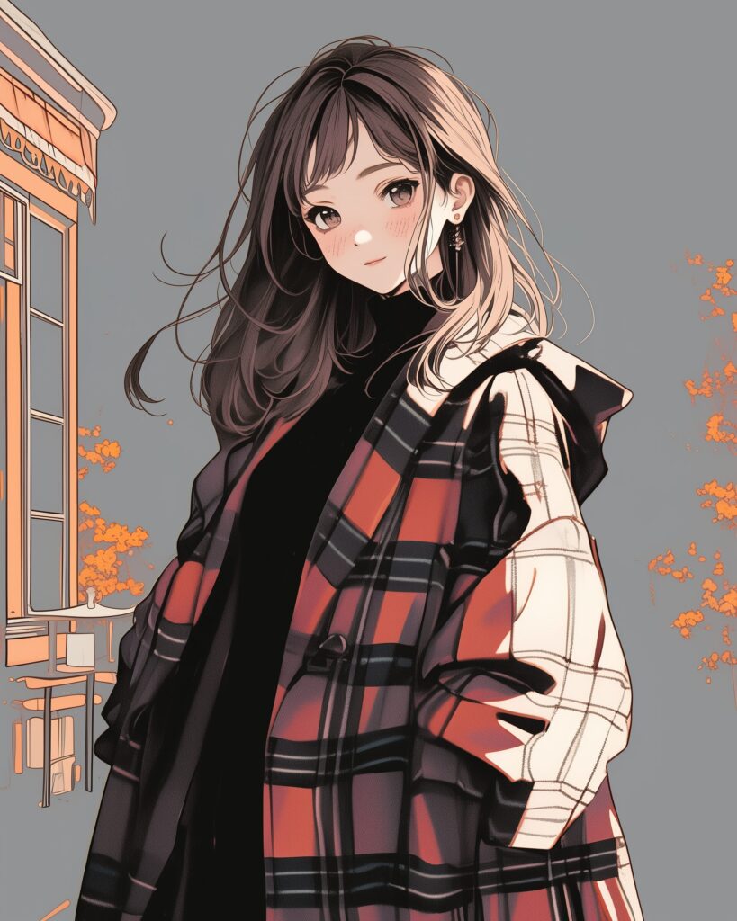 オシャレなコート女子０