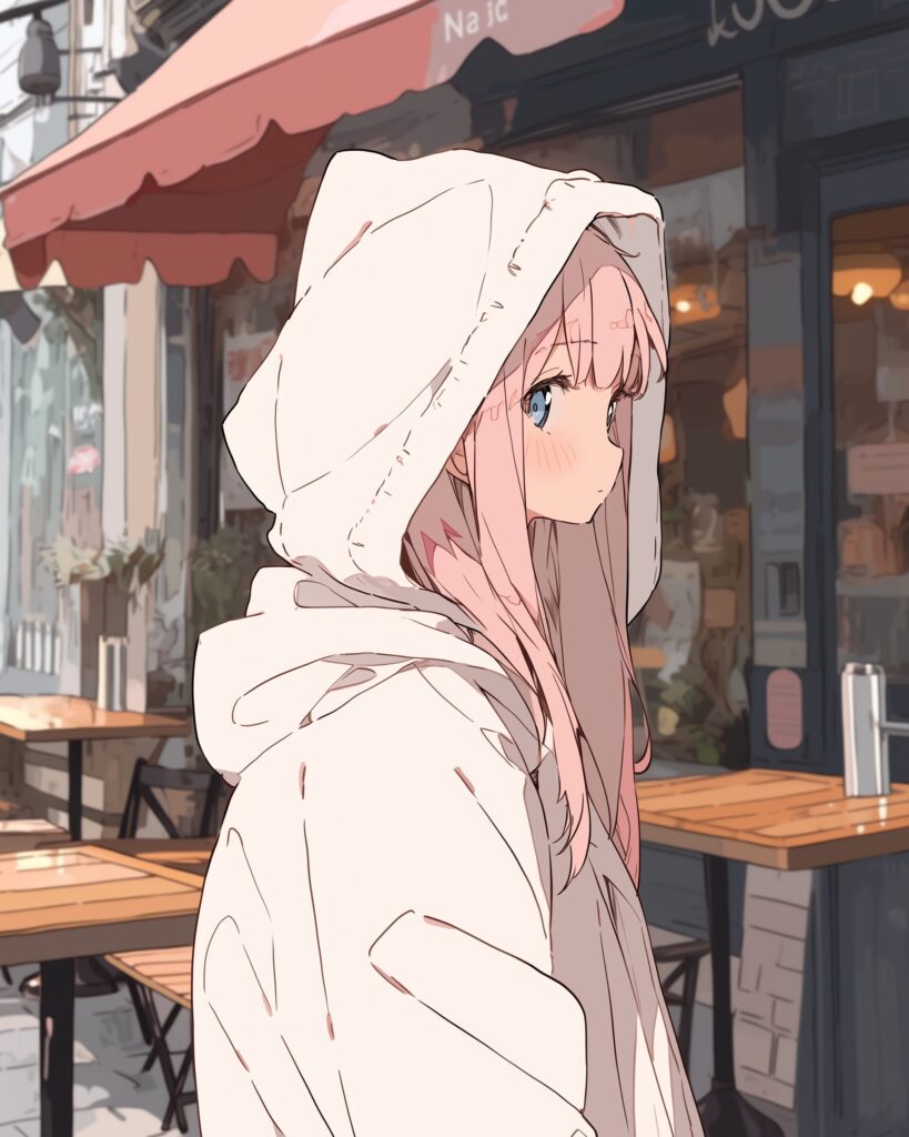 ピンクツインテール女子１