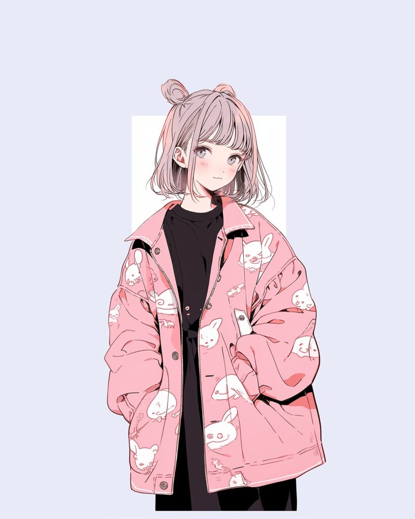 ピンクファッション女子０