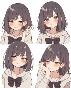 黒髪女子０