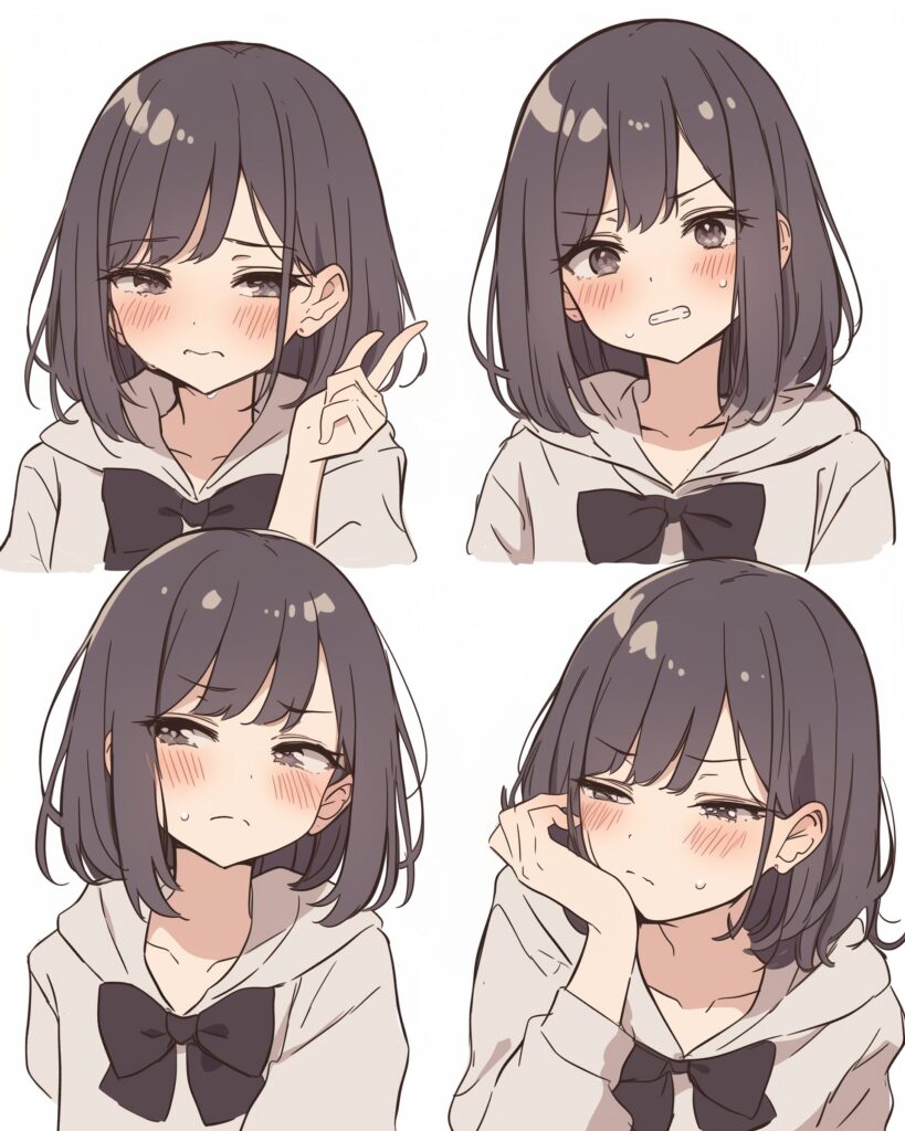 黒髪女子０