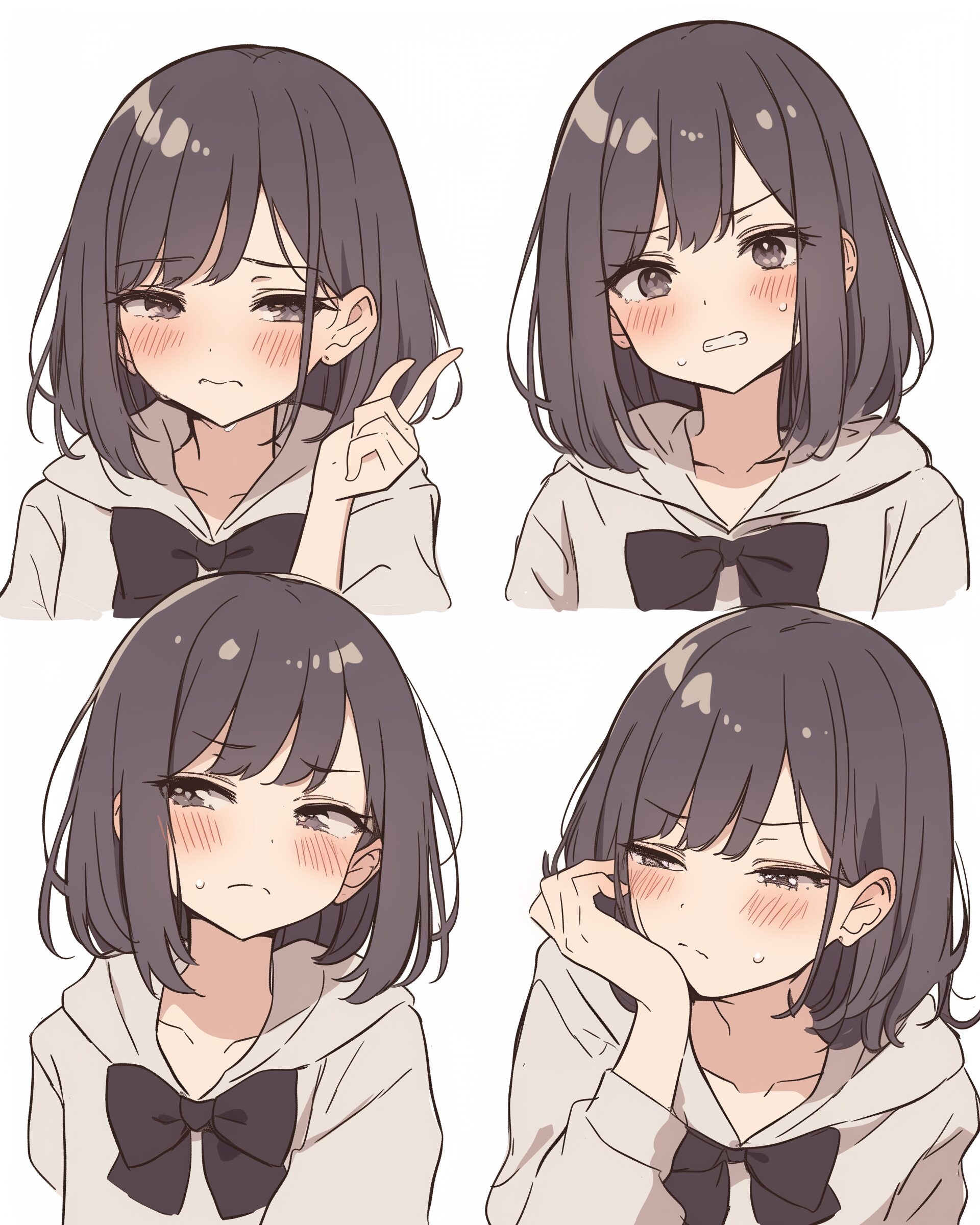 黒髪女子０