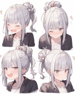 銀髪女子０