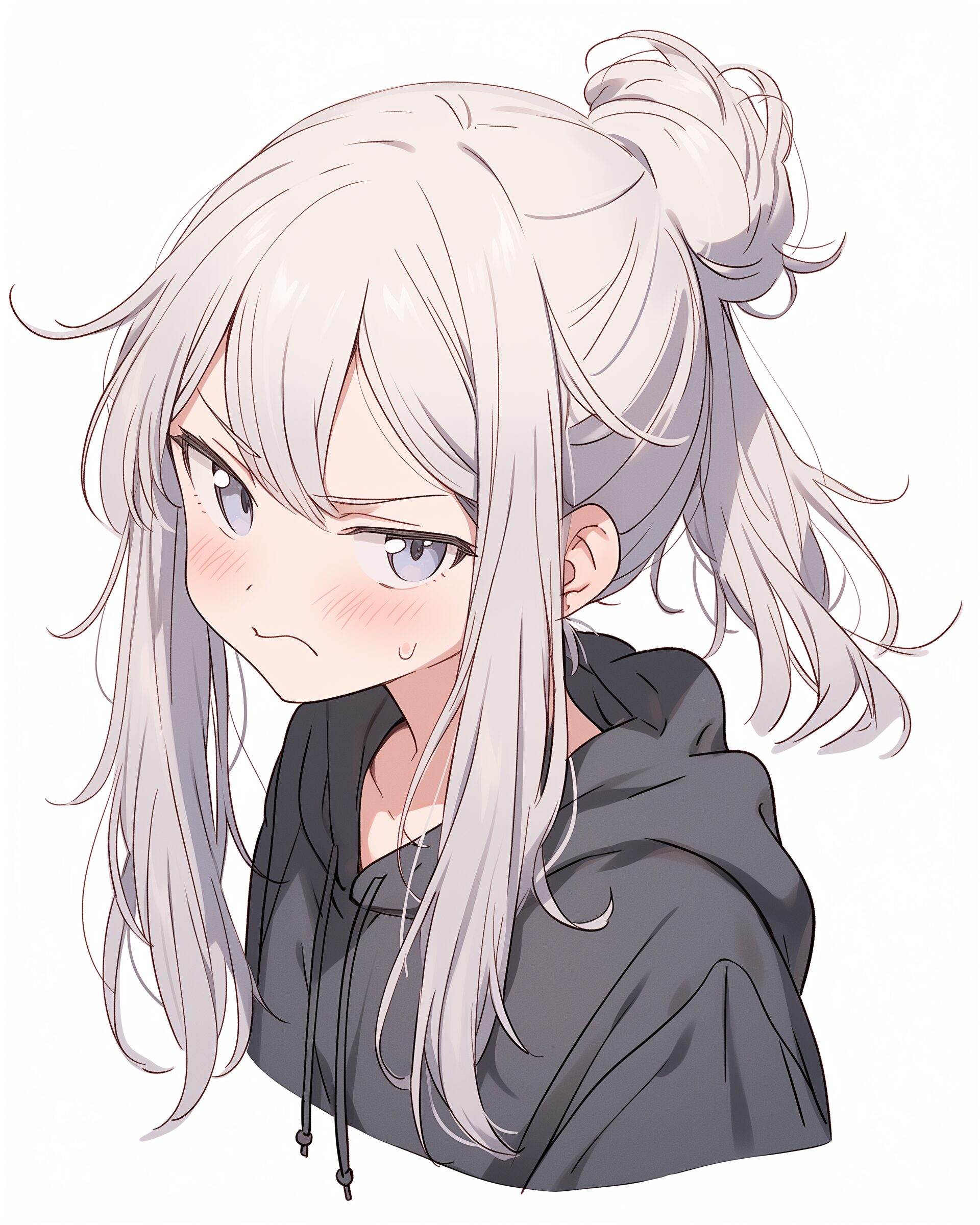 銀髪不満女子０