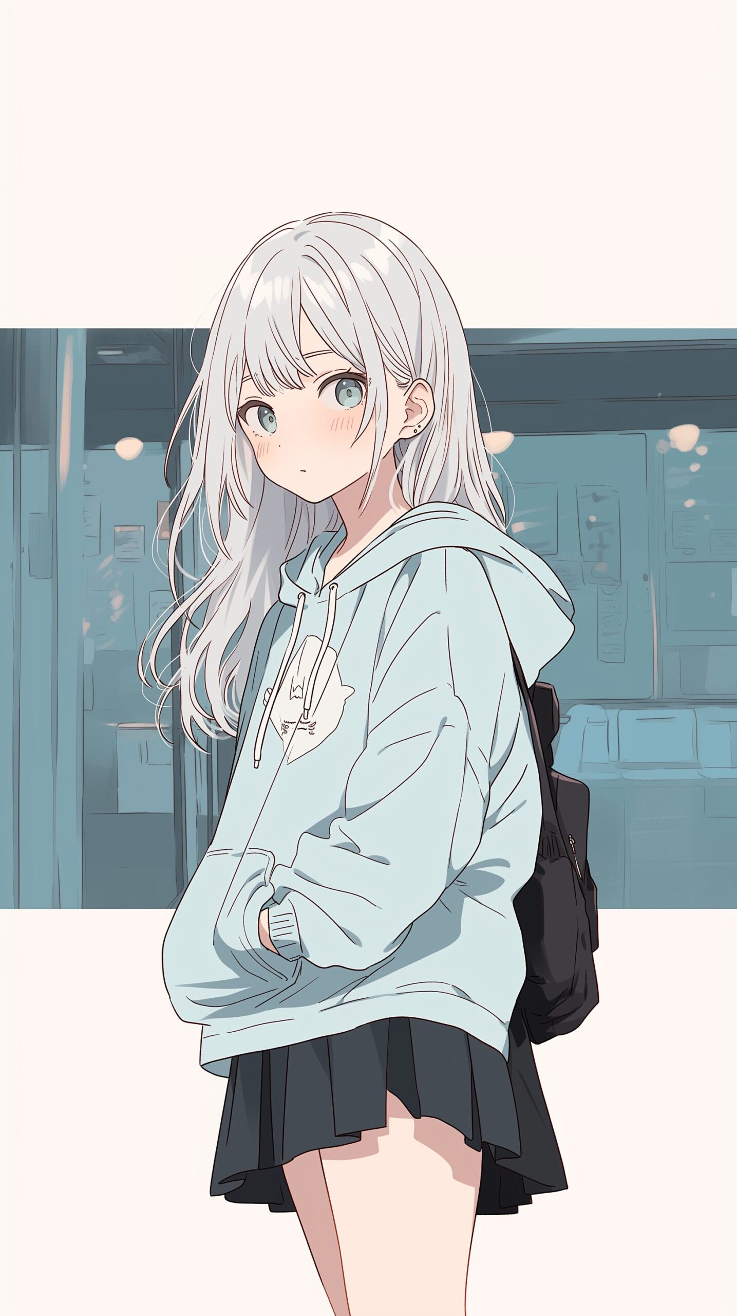 【壁紙】銀髪女子0