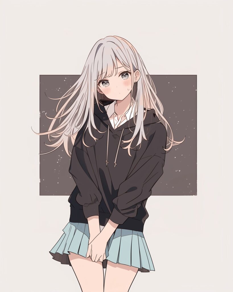 銀髪不満女子０
