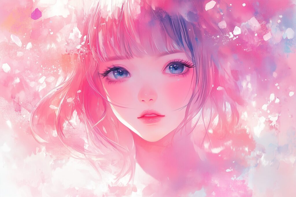 可愛い女の子・ピンク０