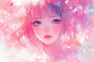 可愛い女の子・ピンク０