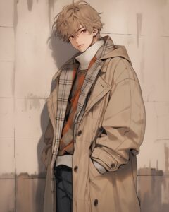 コートを着た男性０