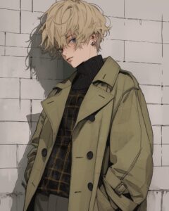コートを着た男性０