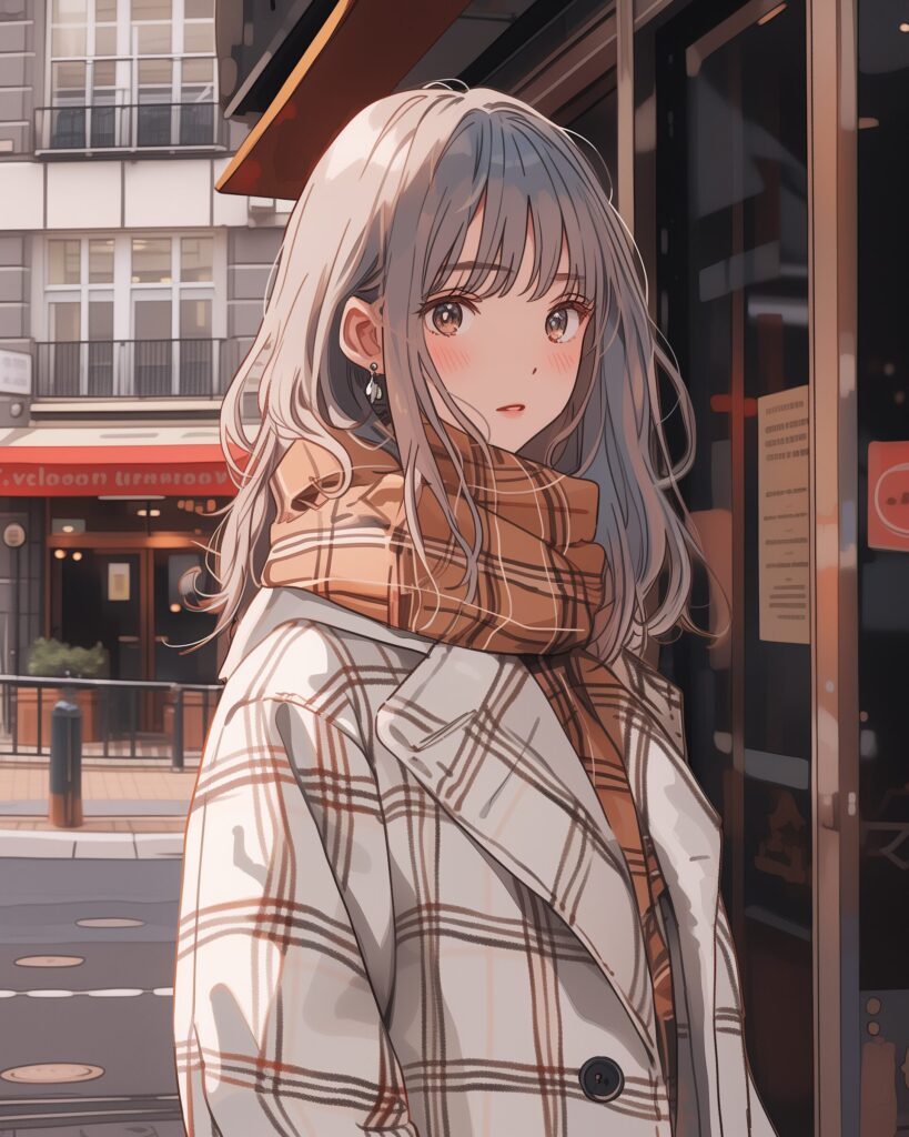 オシャレなコート女子０
