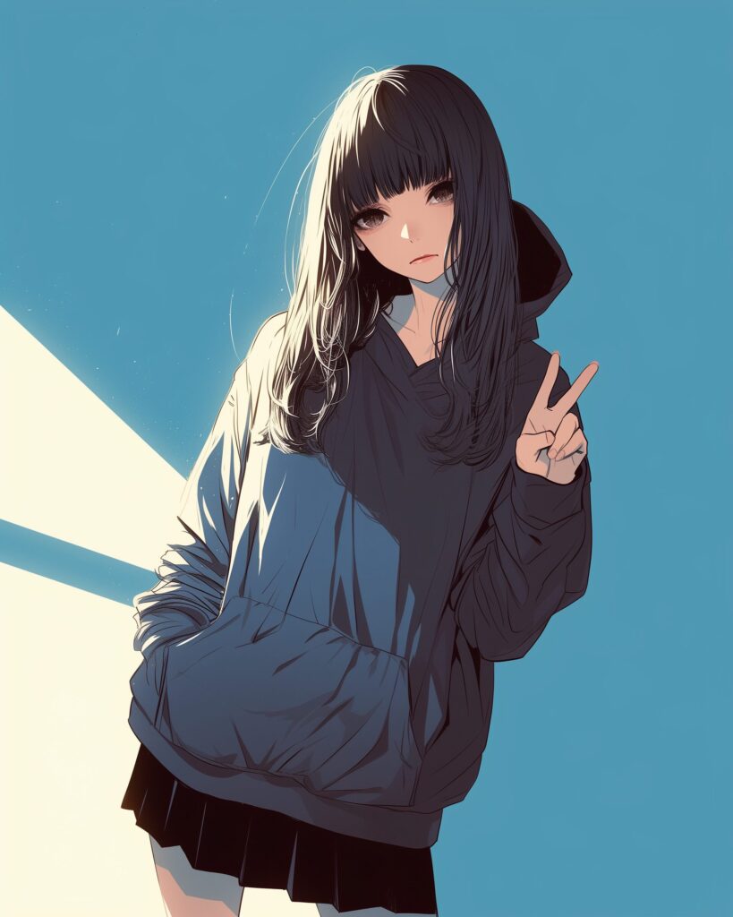 パーカー女子０