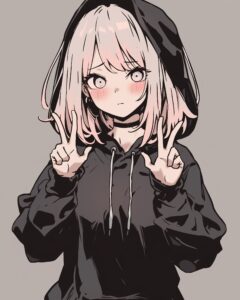 パーカー女子０