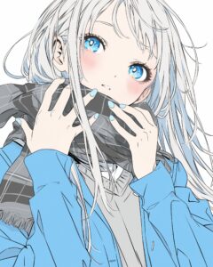 銀髪パーカー女子１