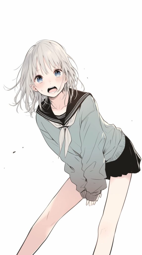 【壁紙】銀髪・喜怒哀楽女子０１
