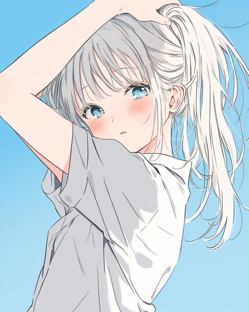 銀髪クール女子０