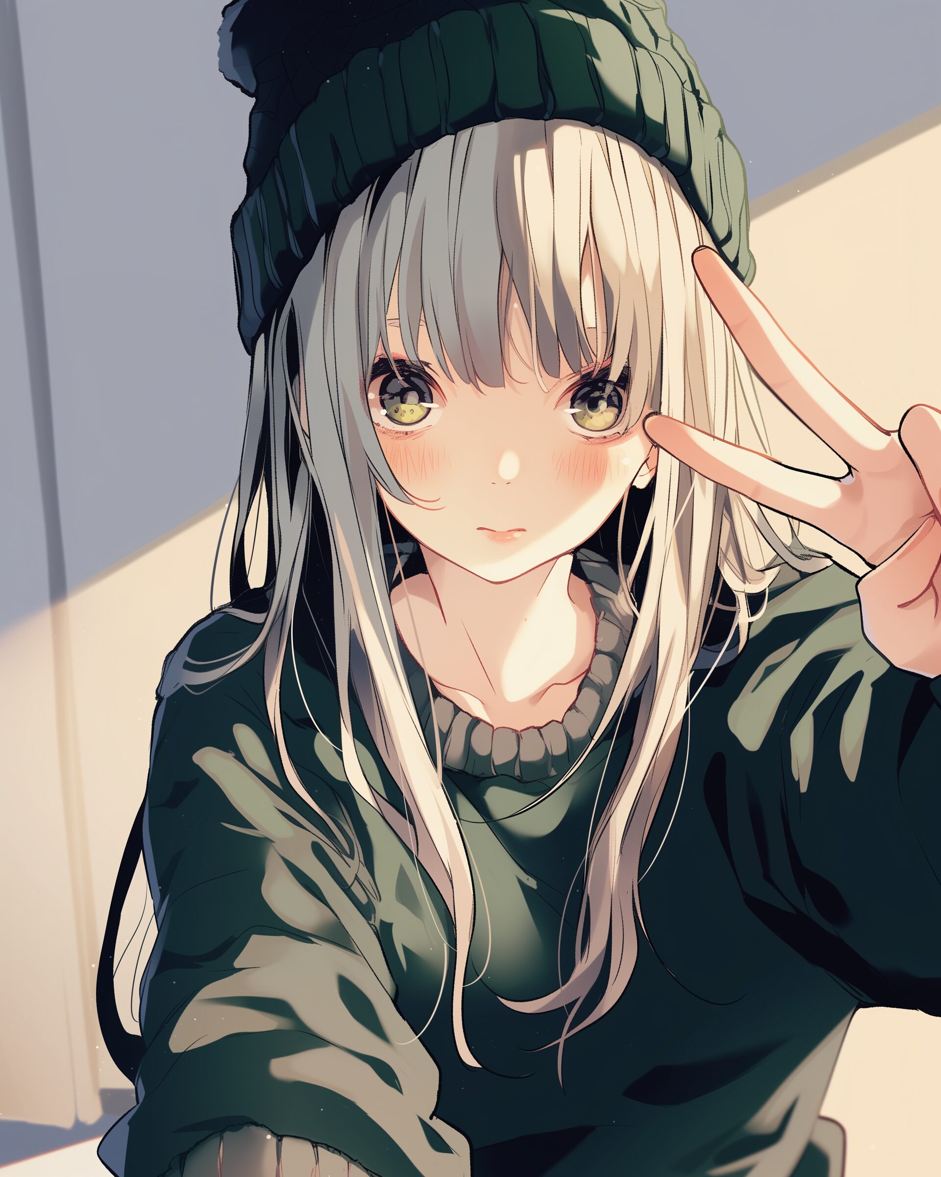 ニット帽女子0