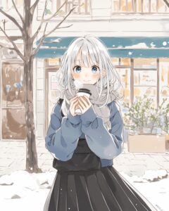 銀髪女子・冬０
